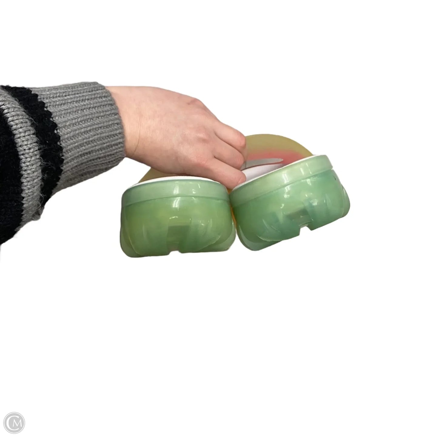 Shoes Designer By Ugg In Green & Pink, Size: 7