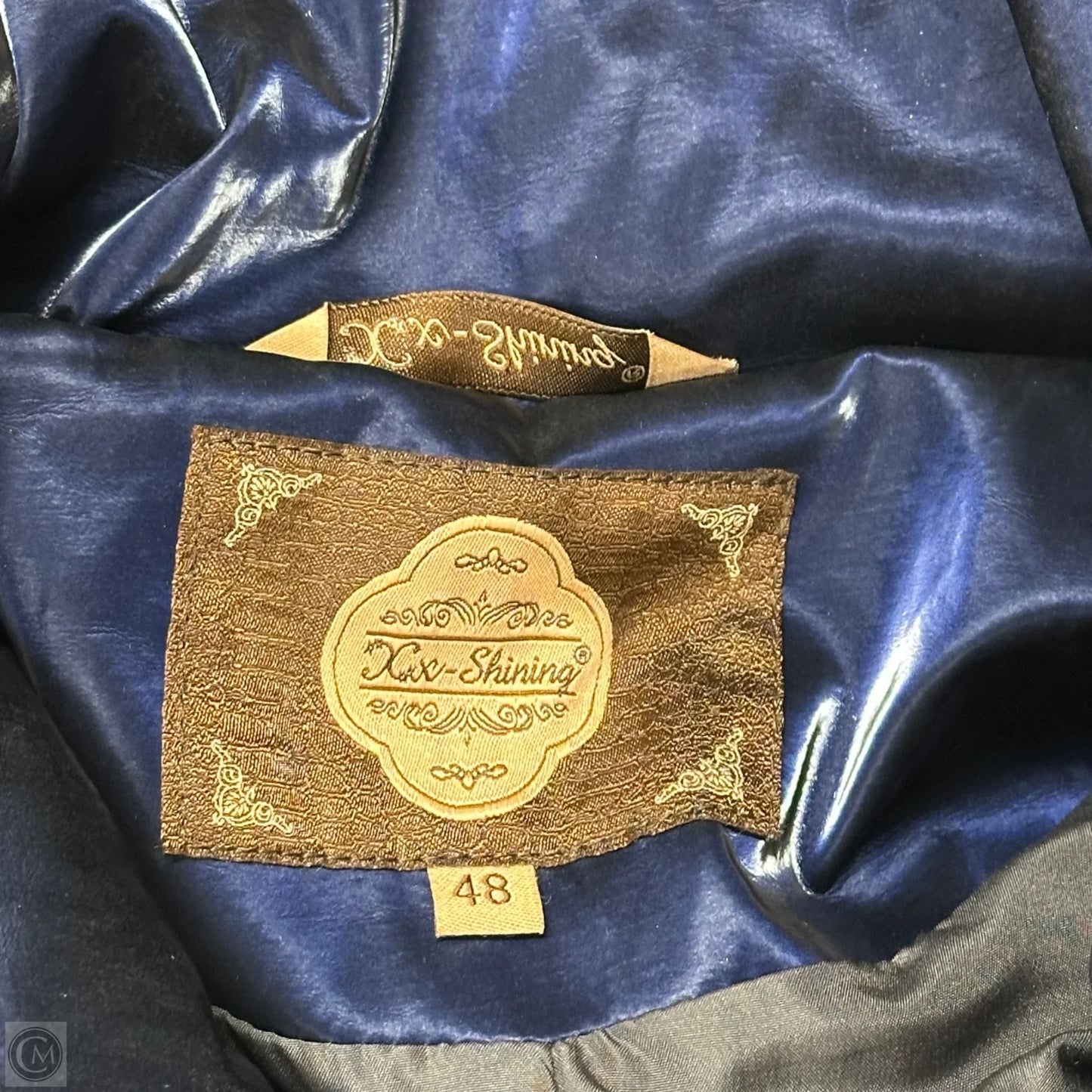 Coat Puffer & Quilted By XX Shining In Blue & Cream, Size: 2x