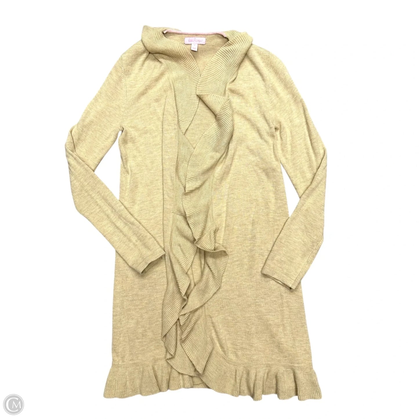 Cardigan Designer By Lilly Pulitzer In Tan, Size: S