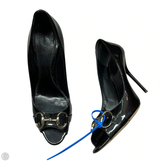 Shoes Luxury Designer By Gucci In Black, Size: 10