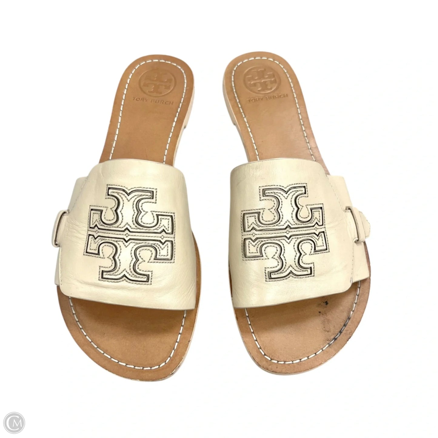 Sandals Designer By Tory Burch In Beige, Size: 10