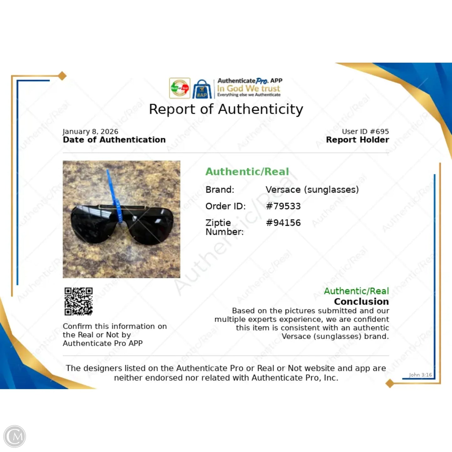 Sunglasses Luxury Designer By Versace