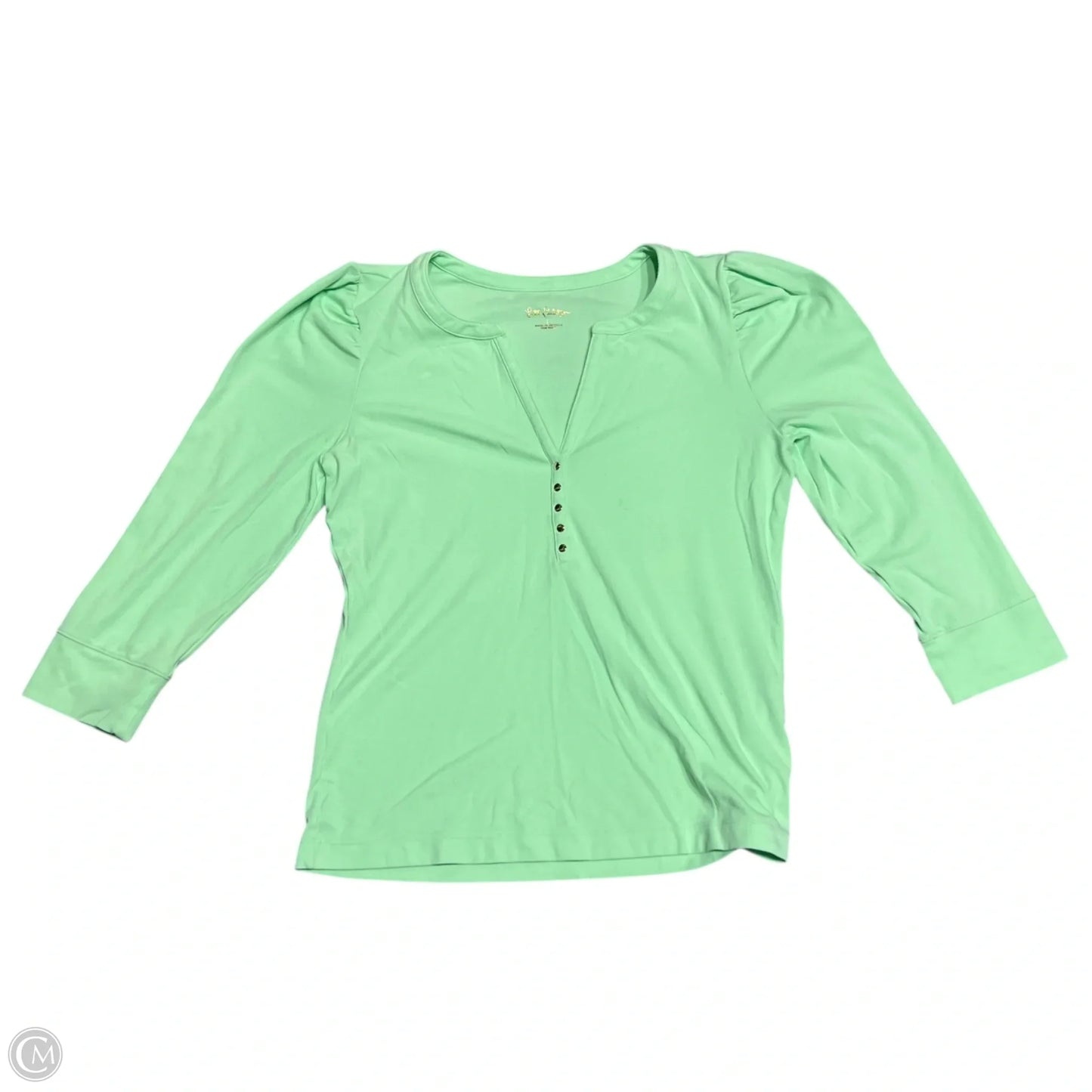 Top Long Sleeve Designer By Lilly Pulitzer In Green, Size: S