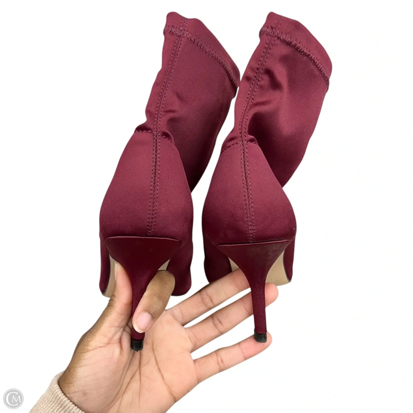 Boots Ankle Heels By Zara Basic In Red, Size: 9.5