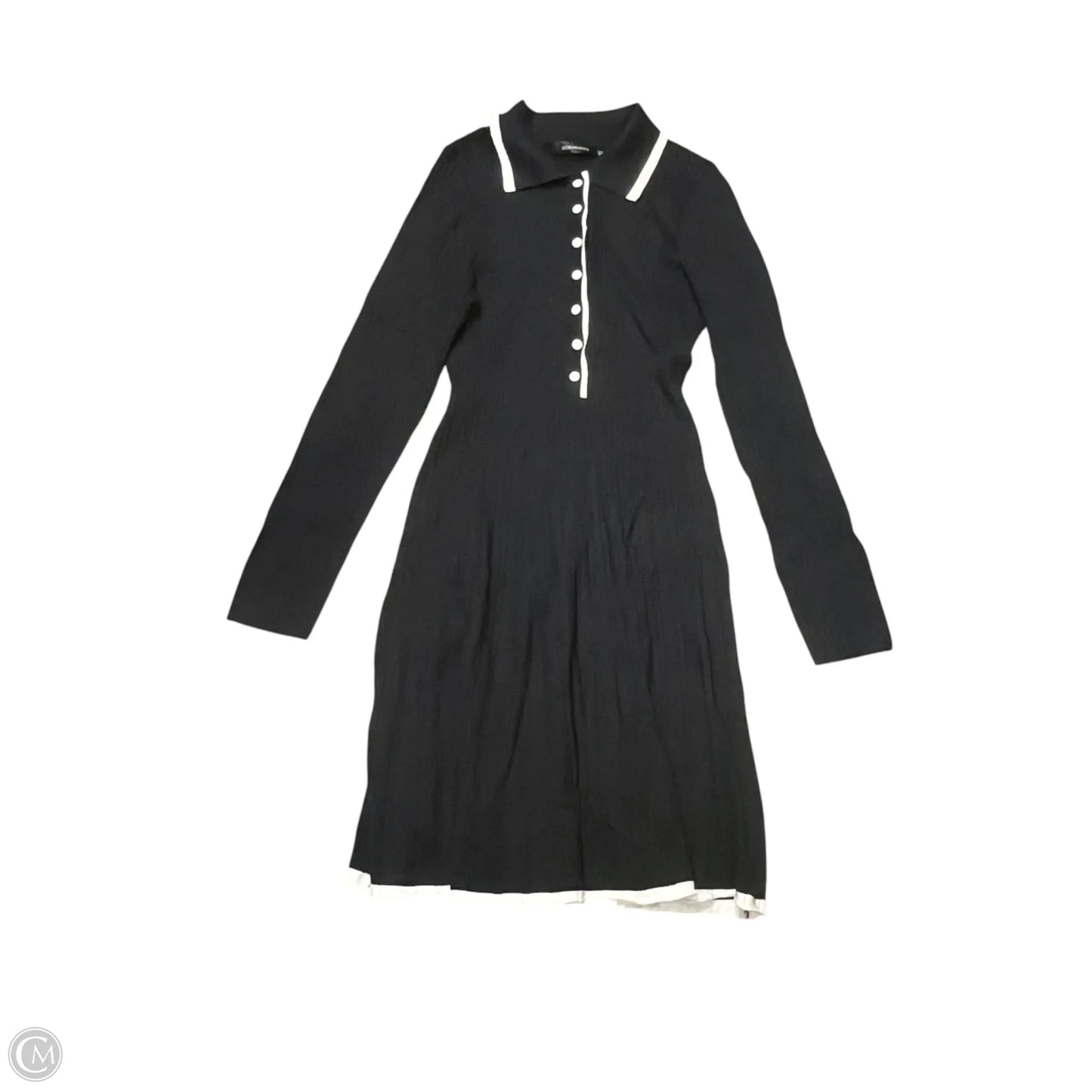 Dress Sweater By Merokeety In Black & White, Size: Xl