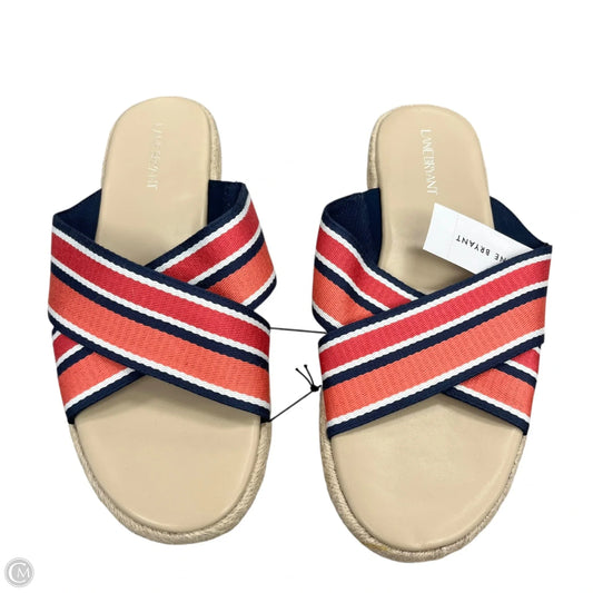 Sandals Flats By Lane Bryant In Blue & Orange, Size: 11