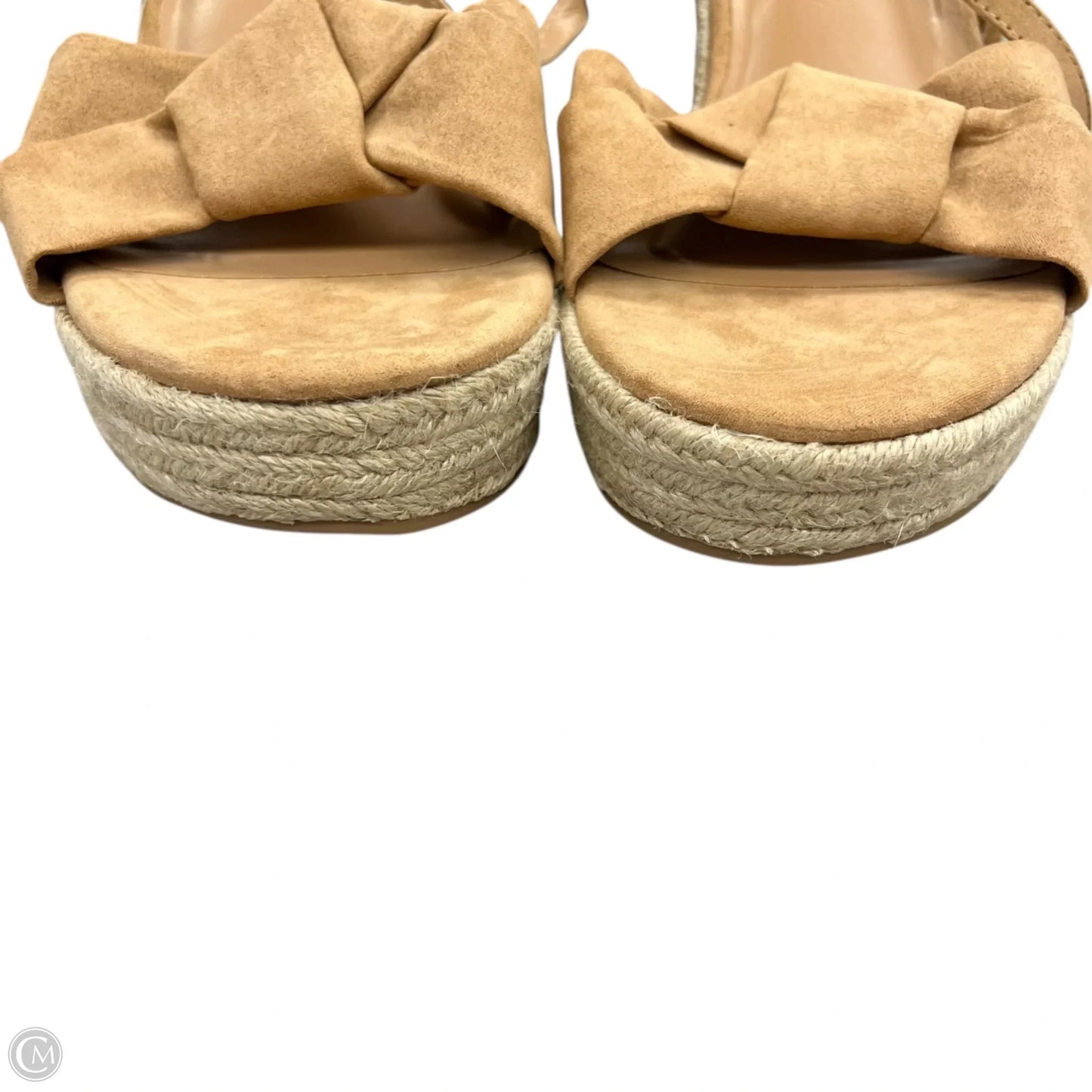 Sandals Heels Wedge By Lane Bryant In Tan, Size: 11