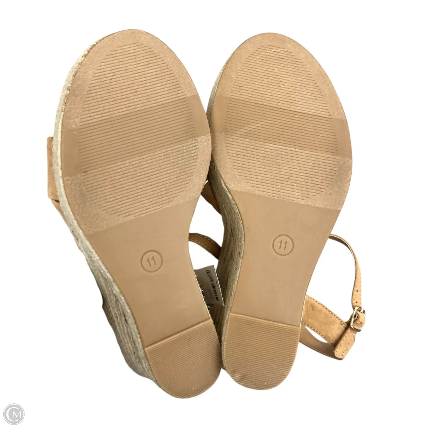 Sandals Heels Wedge By Lane Bryant In Tan, Size: 11