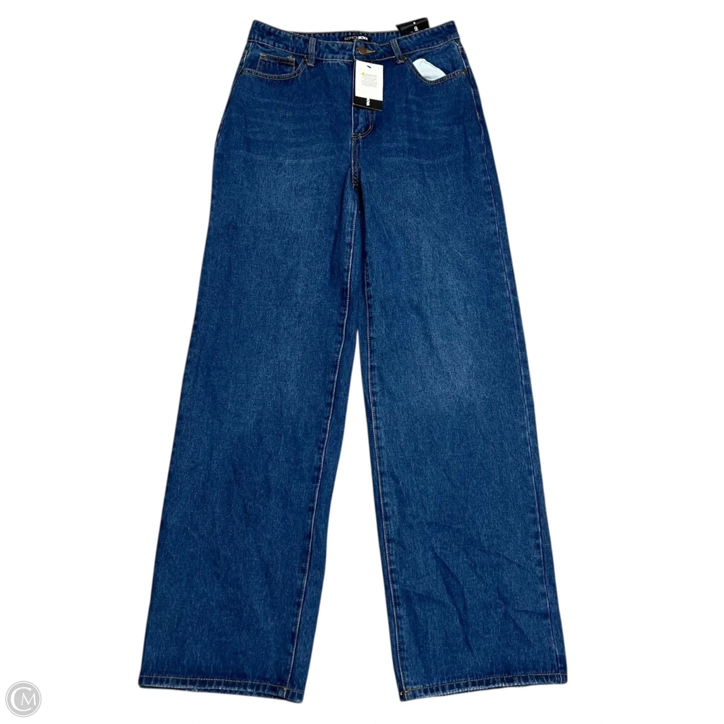 Jeans Wide Leg By Fashion Nova In Blue Denim, Size: 10