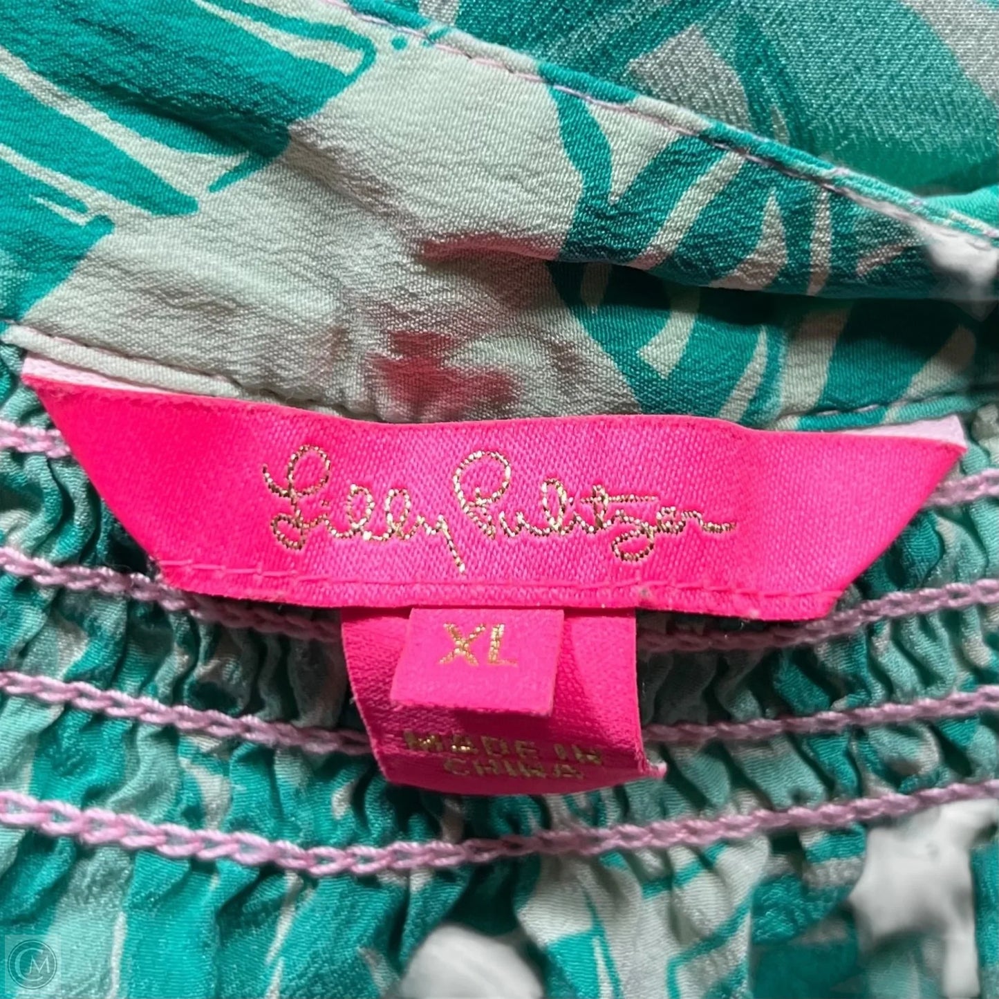 Top Long Sleeve Designer By Lilly Pulitzer In Teal, Size: Xl