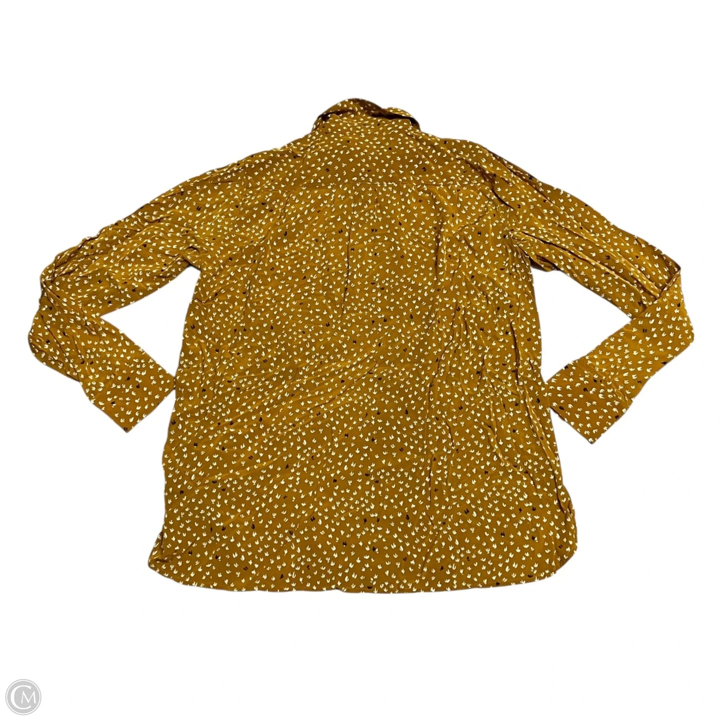 Top Long Sleeve By Hatch In Orange & White, Size: Xs