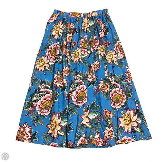 Skirt Maxi By Philosophy In Blue & Pink, Size: L