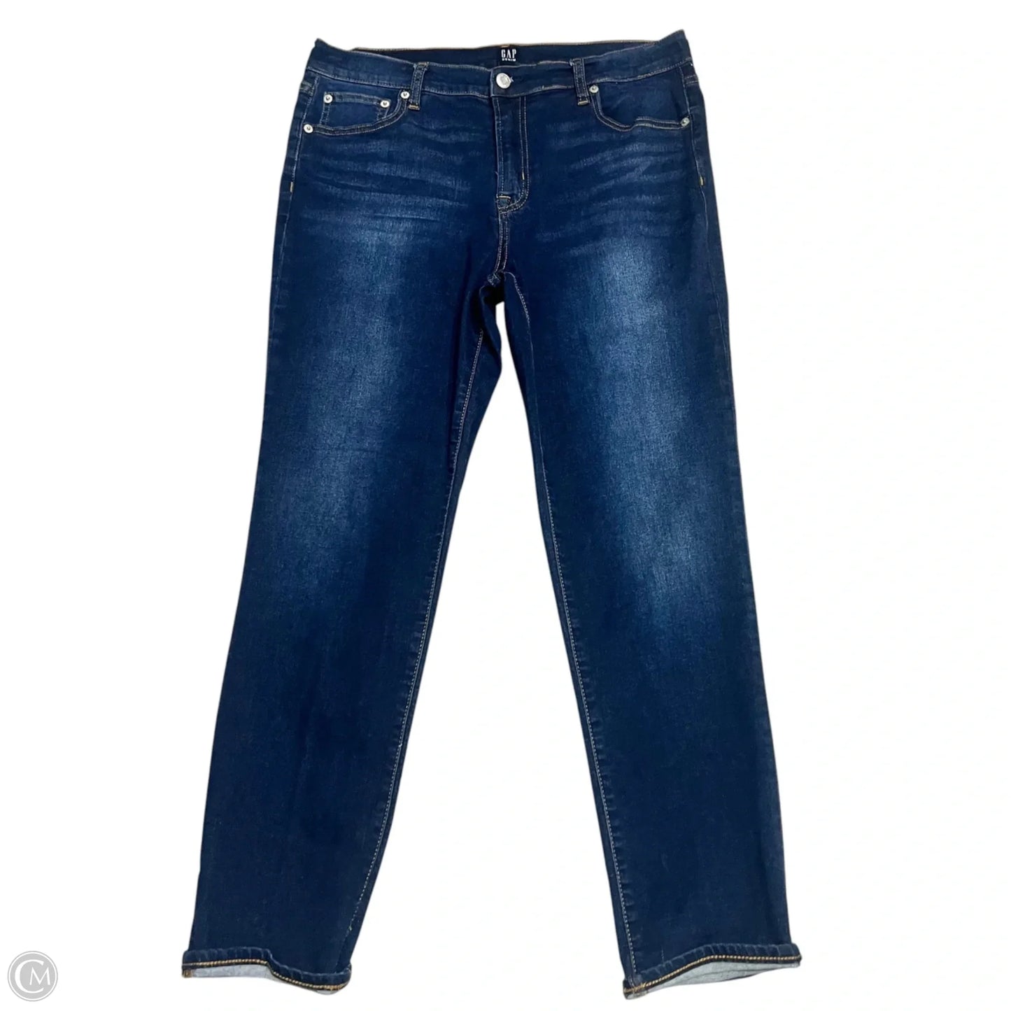 Jeans Straight By Gap In Blue Denim, Size: 10
