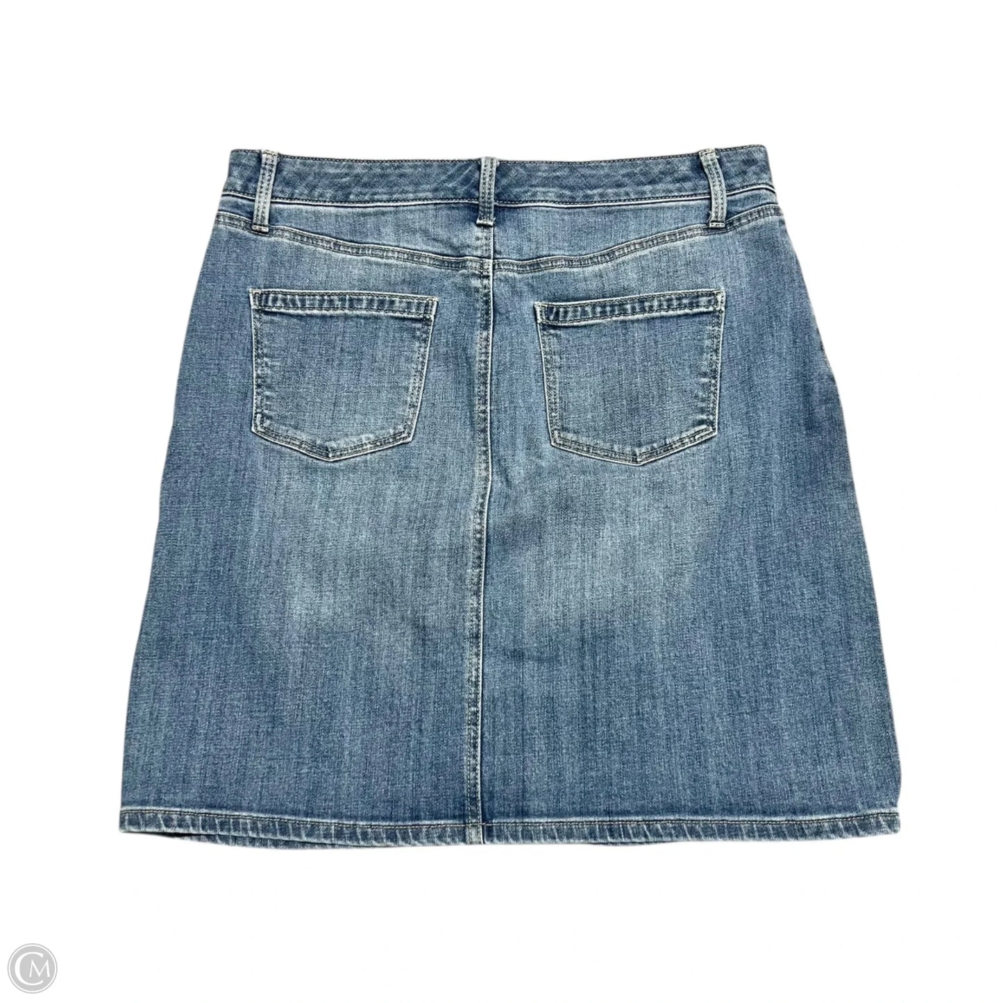 Skirt Midi By Talbots In Blue Denim, Size: 10