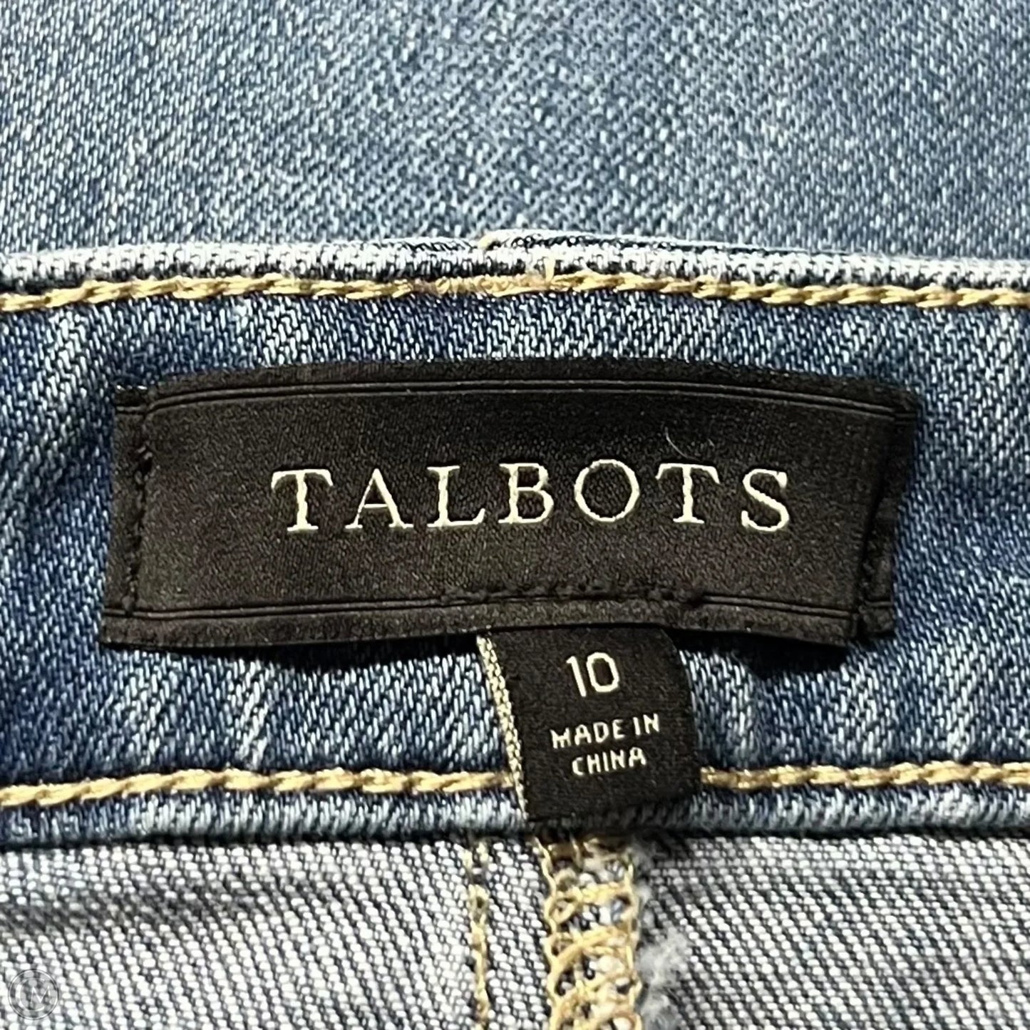 Skirt Midi By Talbots In Blue Denim, Size: 10