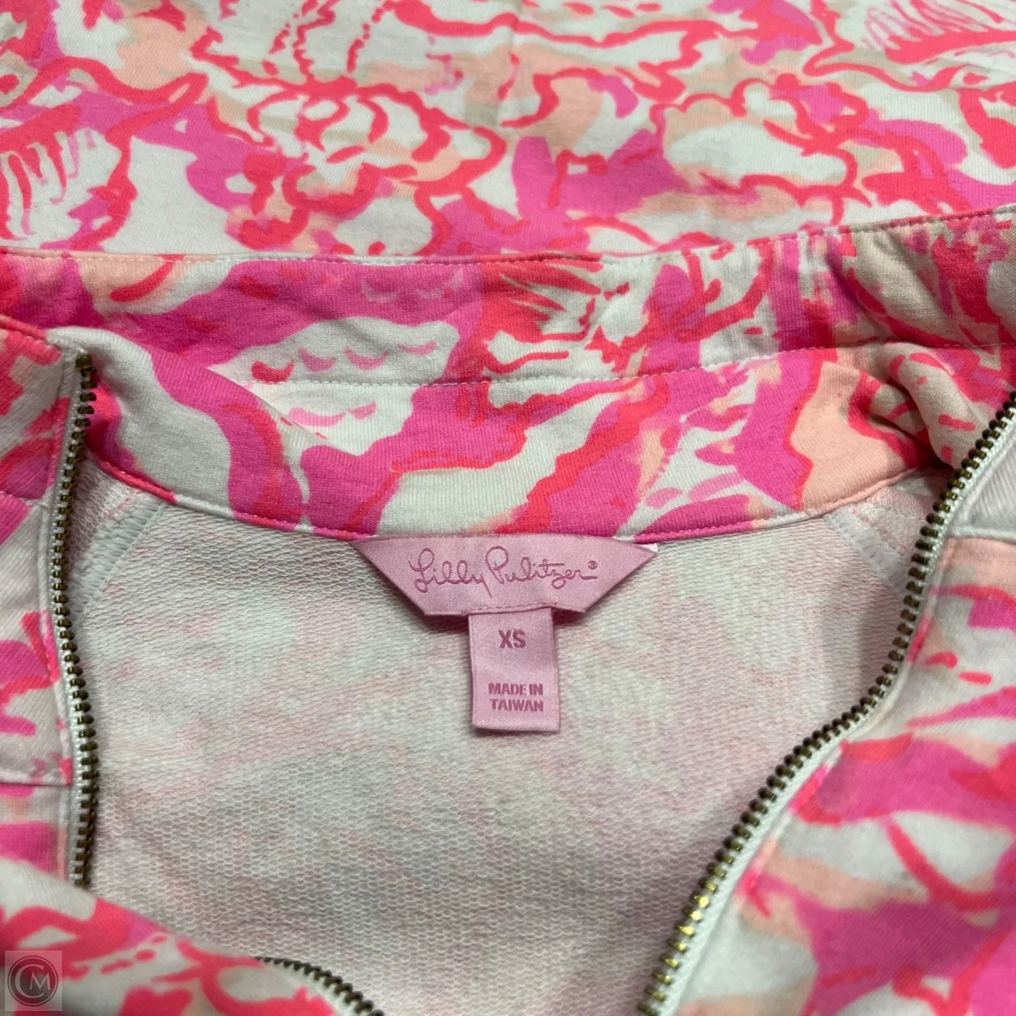 Sweatshirt Designer By Lilly Pulitzer In Pink & White, Size: Xs