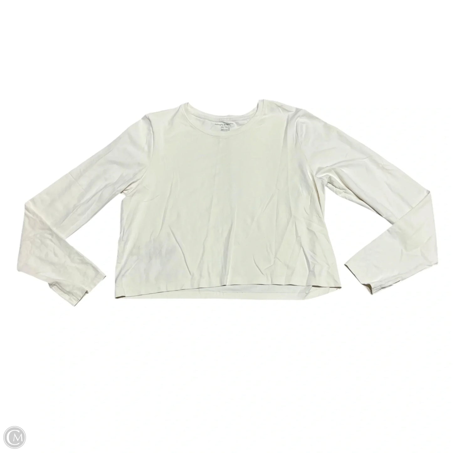 Top Long Sleeve By Harmony & Balance In Cream, Size: Xl
