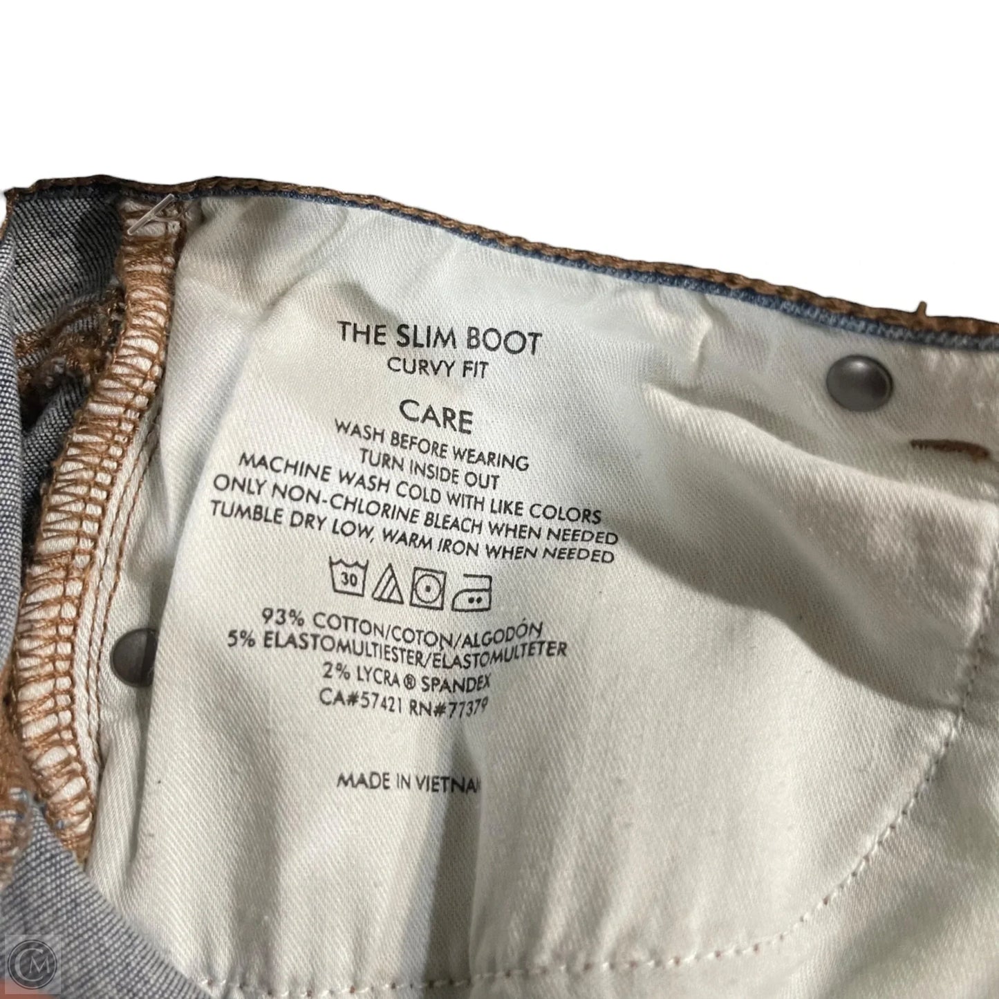 Jeans Straight By Ann Taylor In Blue Denim, Size: 10