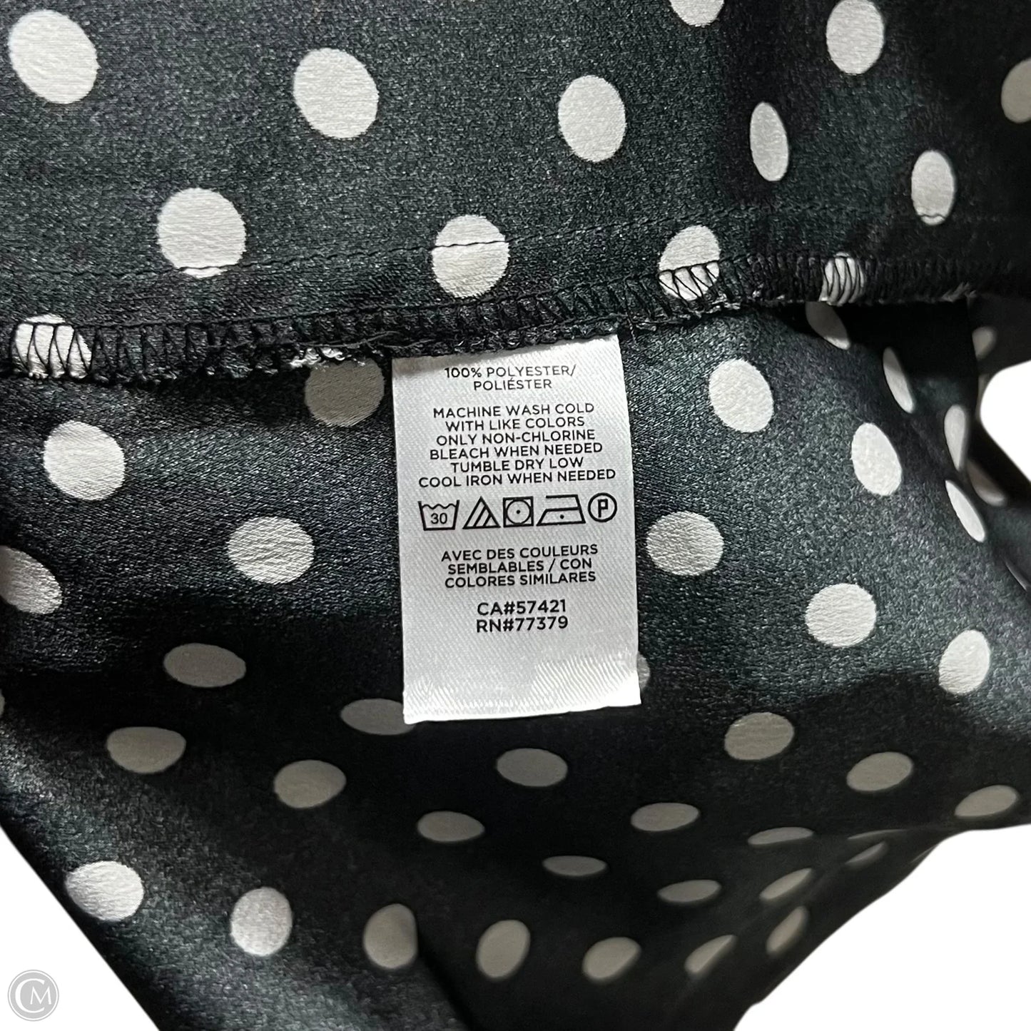 Top Long Sleeve By Ann Taylor In Polkadot Pattern, Size: M