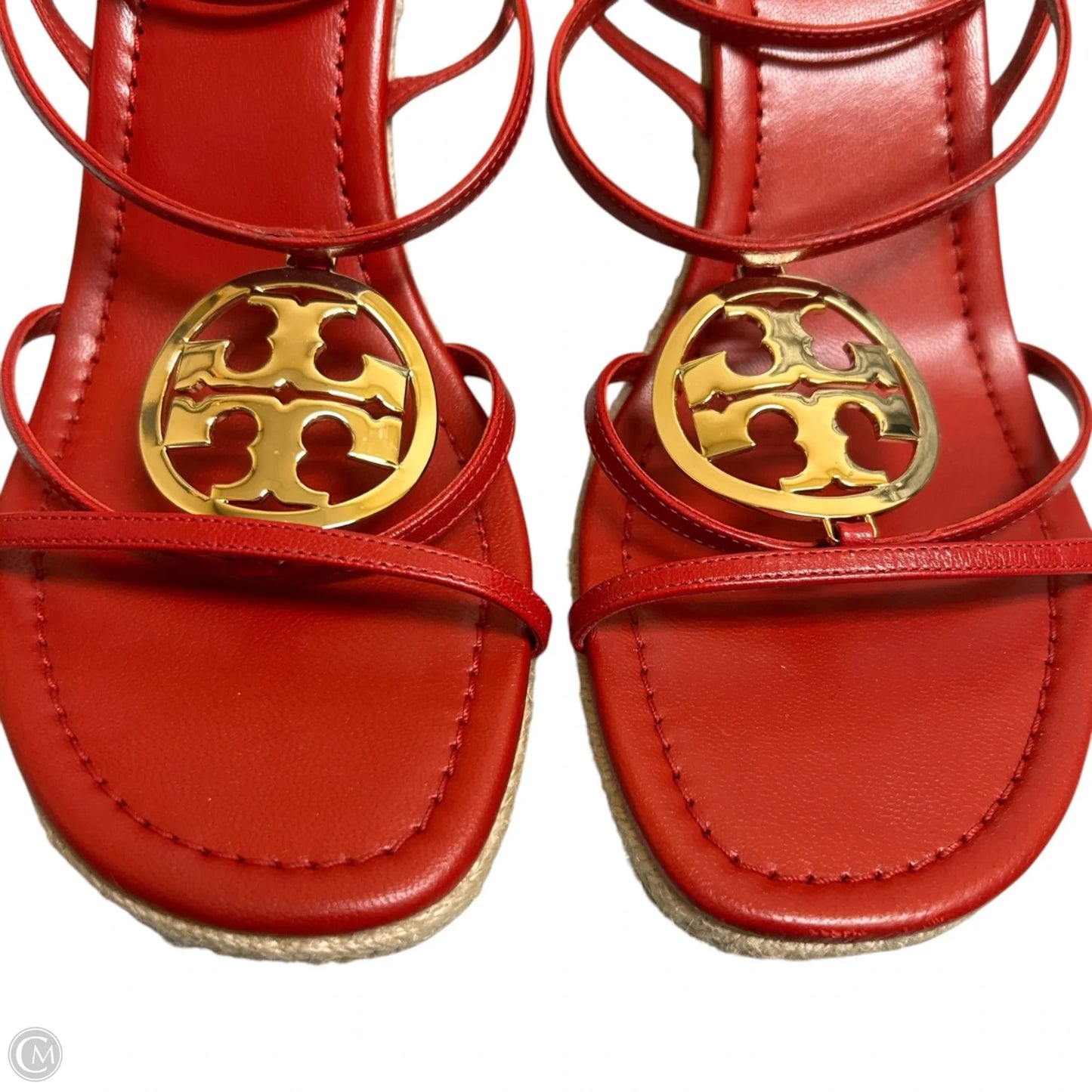 Shoes Designer By Tory Burch In Red & Tan, Size: 10