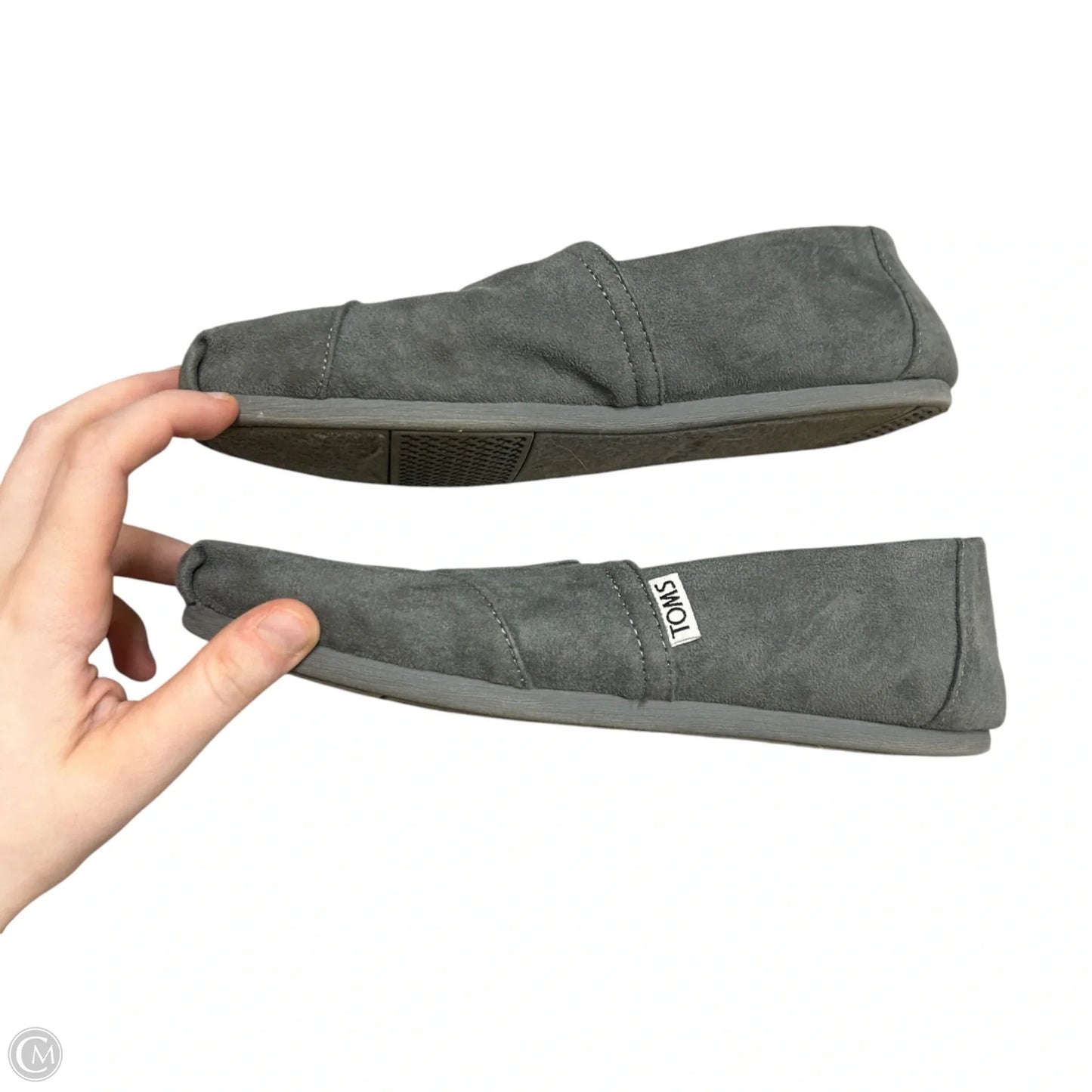 Shoes Flats By Toms In Grey, Size: 7.5