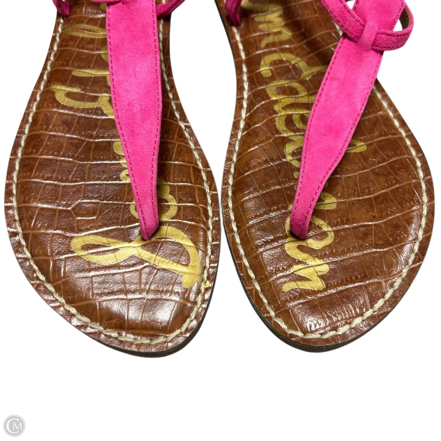 Sandals Flats By Sam Edelman In Brown & Pink, Size: 7
