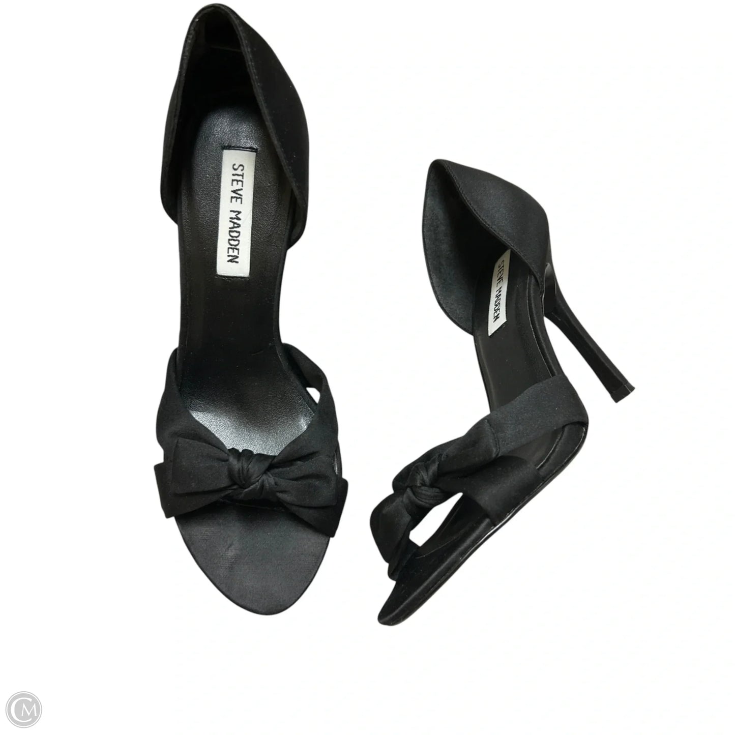 Sandals Heels Stiletto By Steve Madden In Black, Size: 7.5