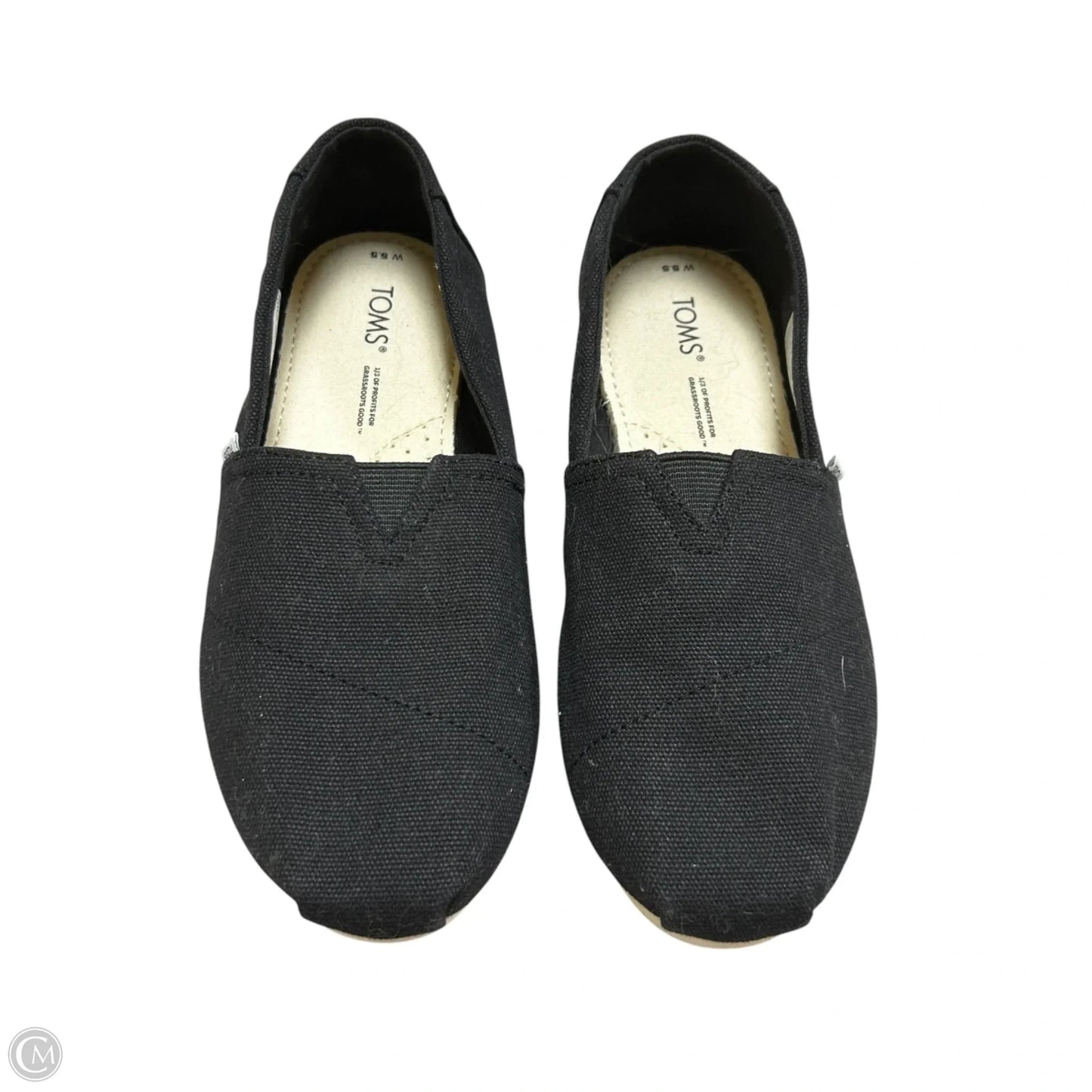 Shoes Flats By Toms In Black, Size: 5.5