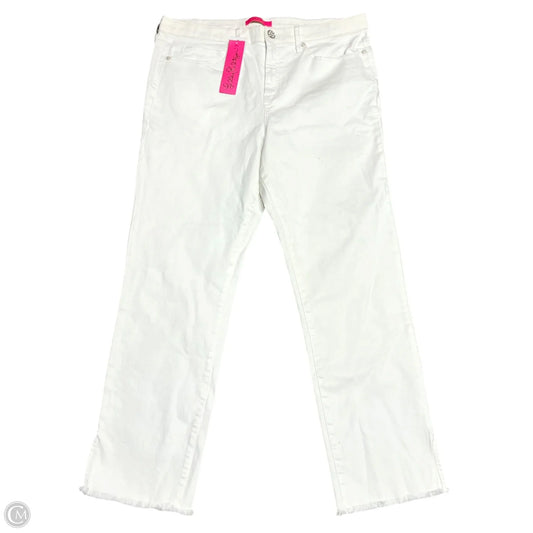 Jeans Designer By Lilly Pulitzer In Cream, Size: 16