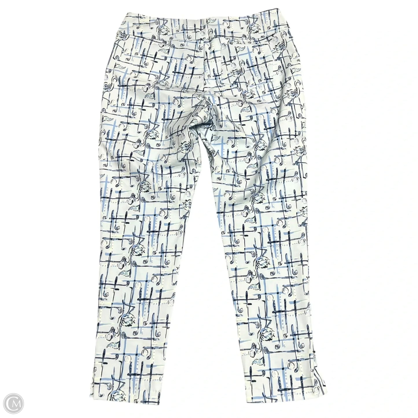 Pants Designer By Lilly Pulitzer In Blue & White, Size: 14