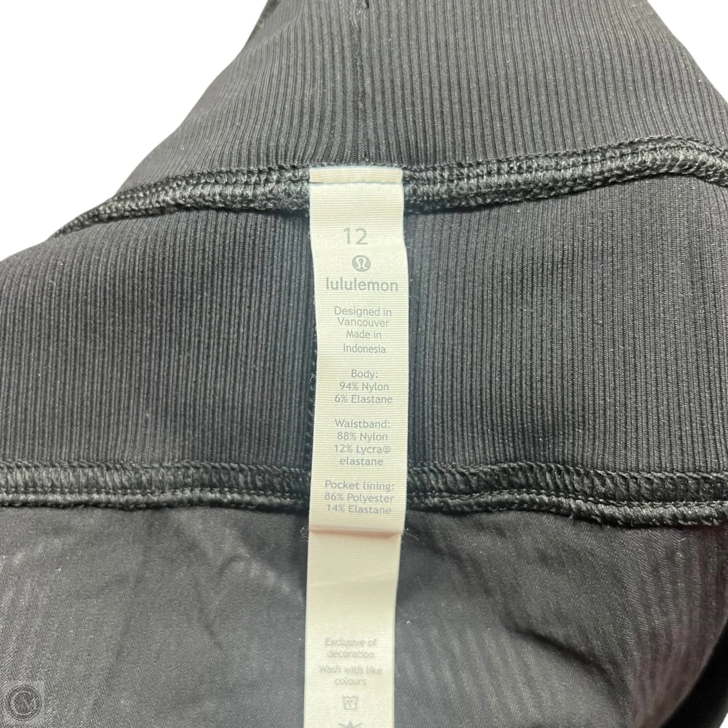 Athletic Pants By Lululemon In Black, Size: 12