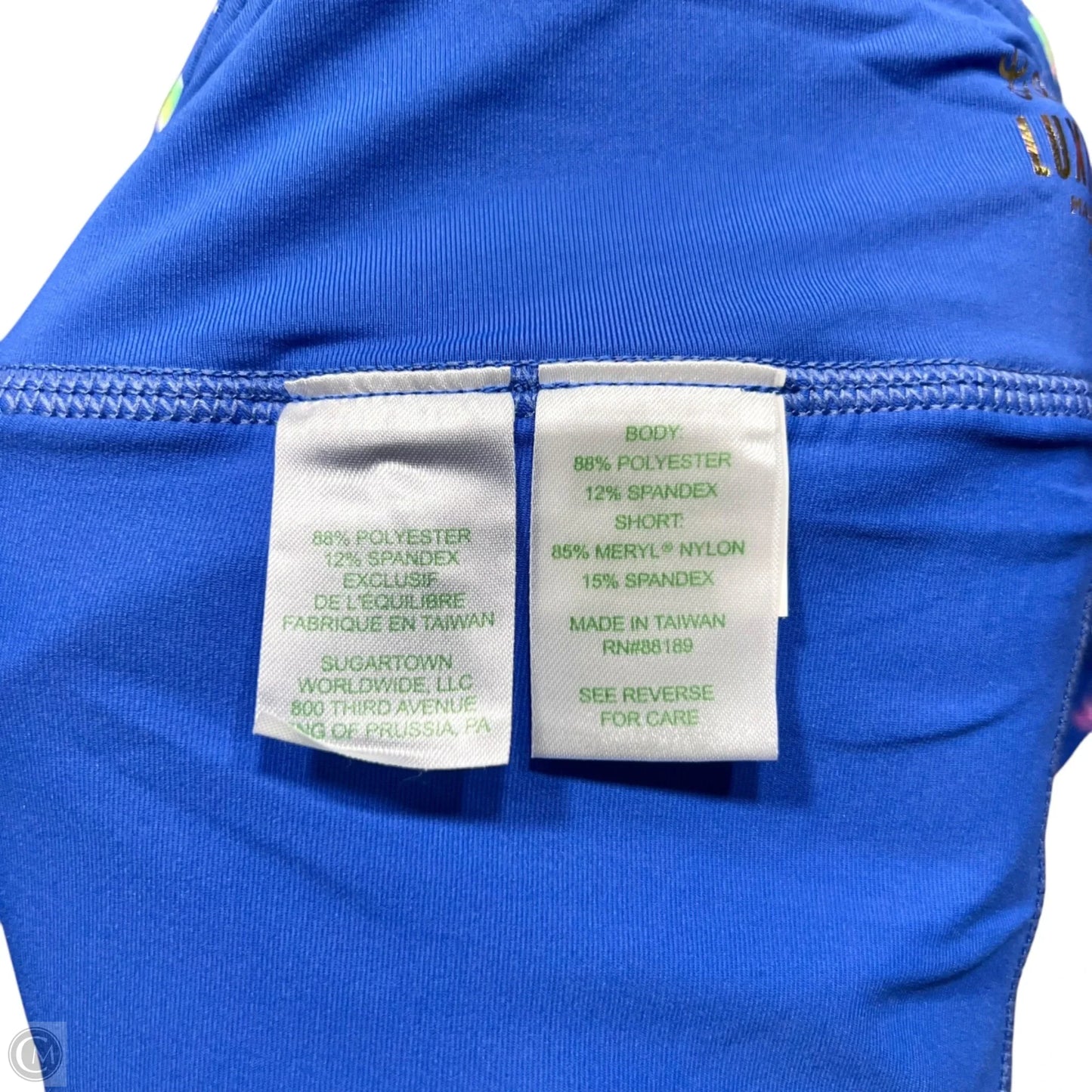 Skort Designer By Lilly Pulitzer In Blue & Green, Size: S
