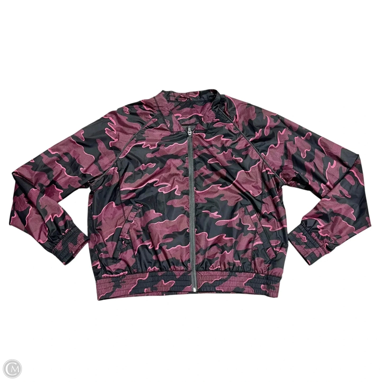 Athletic Jacket By Ivy Park In Black & Pink, Size: M
