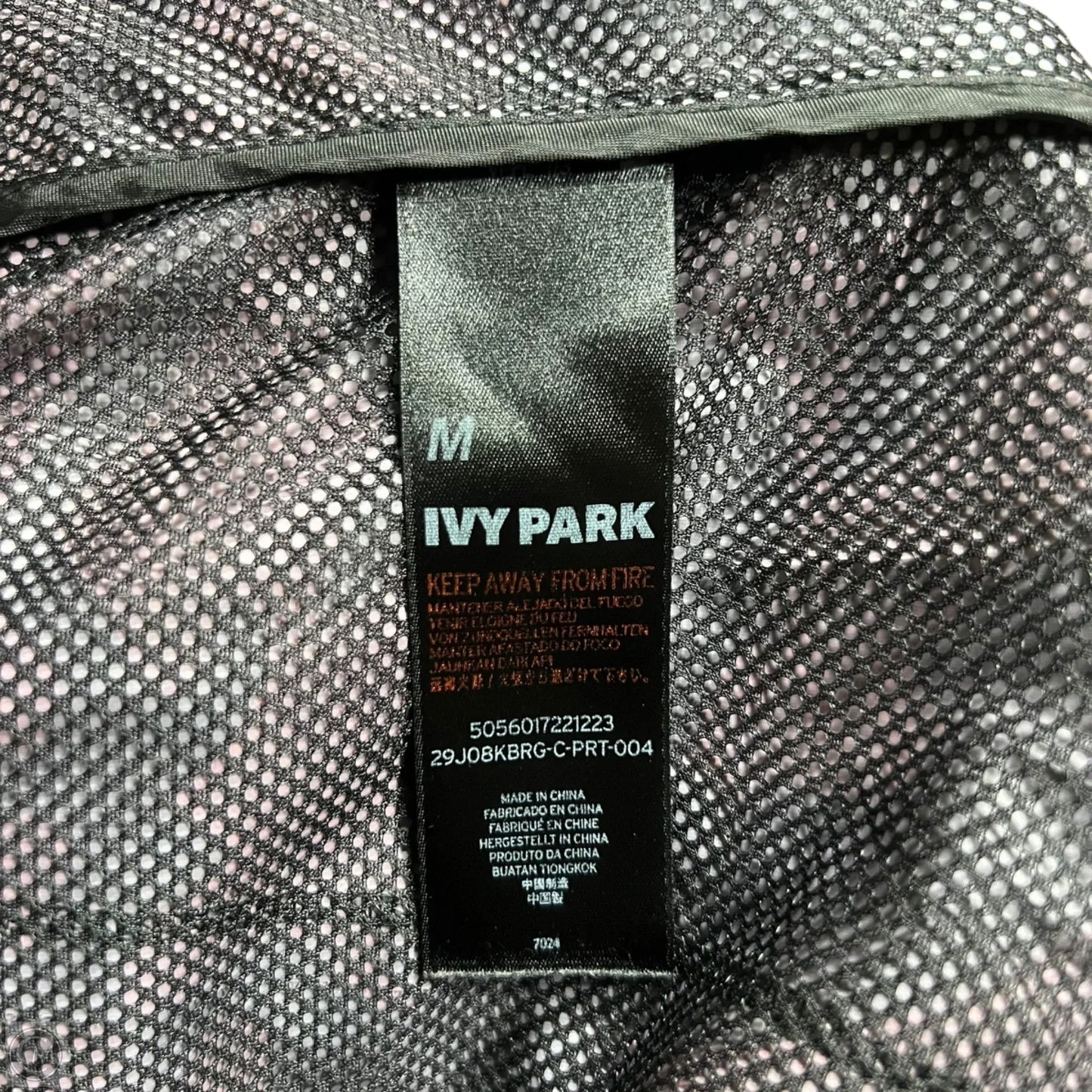 Athletic Jacket By Ivy Park In Black & Pink, Size: M