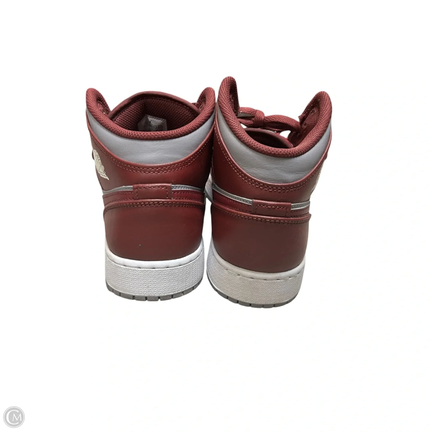 Shoes Luxury Designer By Jordan In Grey & Red, Size: 8