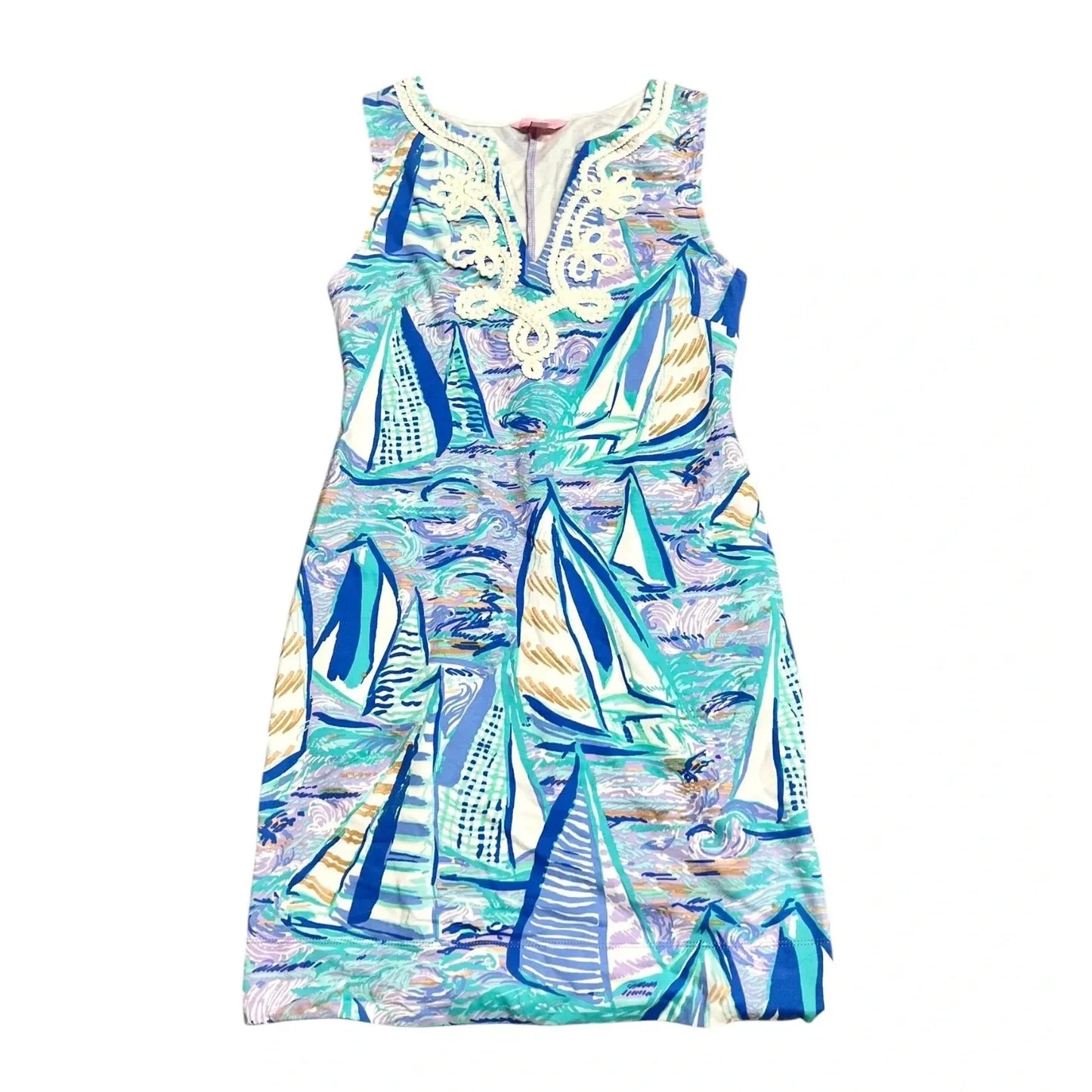 Dress Designer By Lilly Pulitzer In Blue & White, Size: Xxs