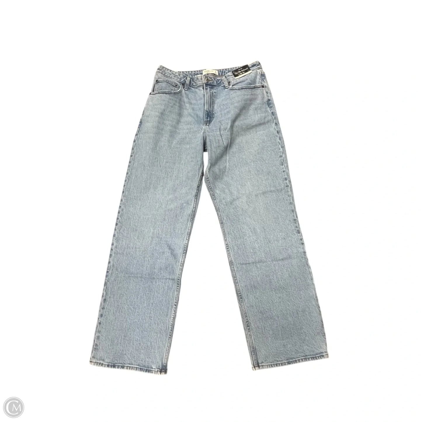Jeans Straight By Abercrombie And Fitch In Blue Denim, Size: 14