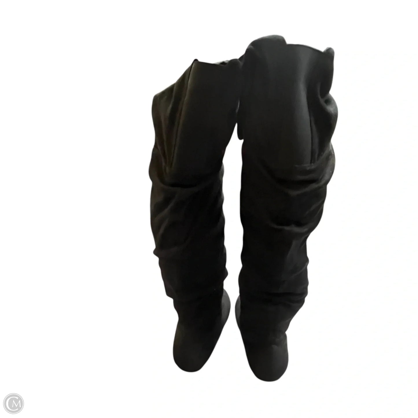 Boots Mid-calf Flats In Black, Size: 9