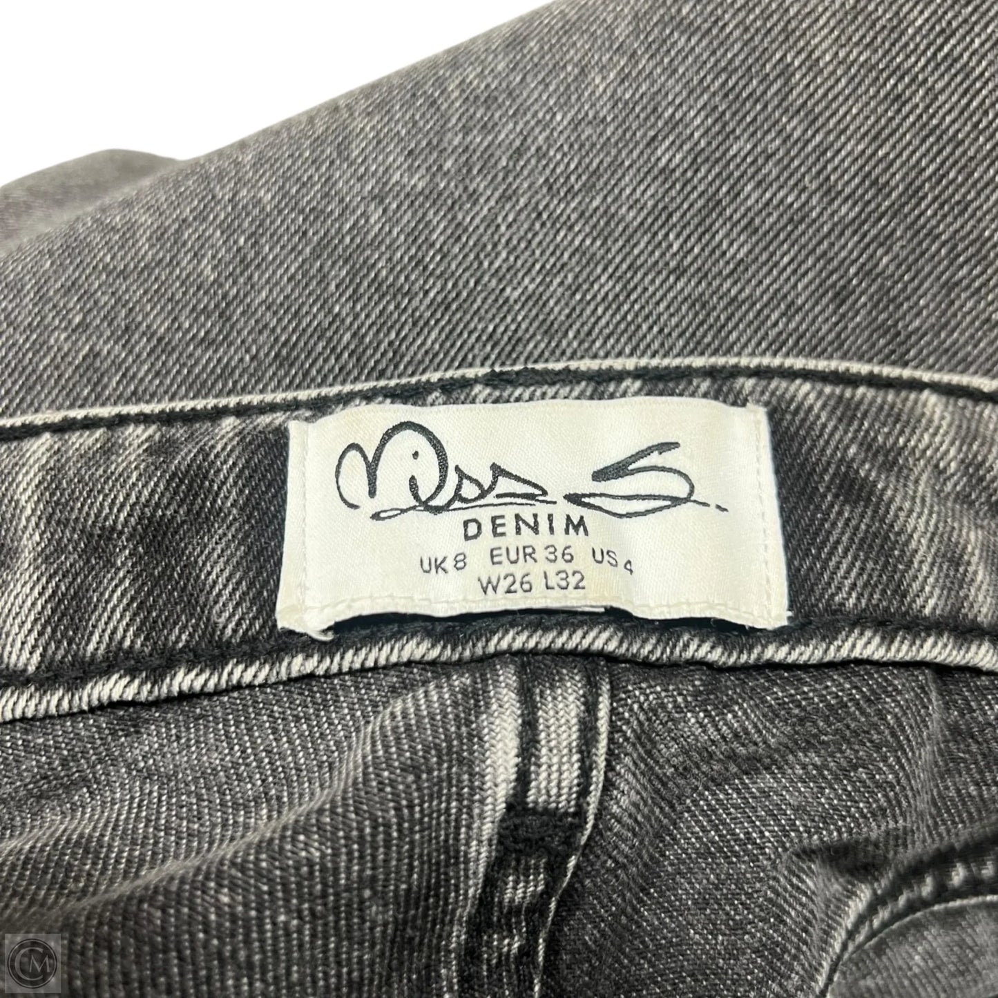 Jeans Straight By Miss S In Black Denim, Size: 4