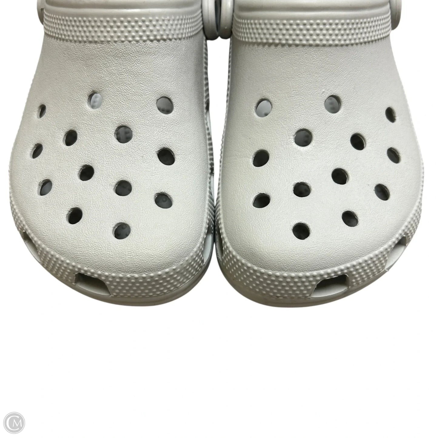 Shoes Flats By Crocs In Grey, Size: 7