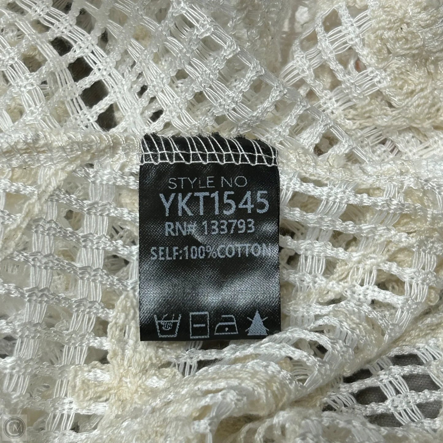Top Long Sleeve By Pol In Orange & White, Size: L