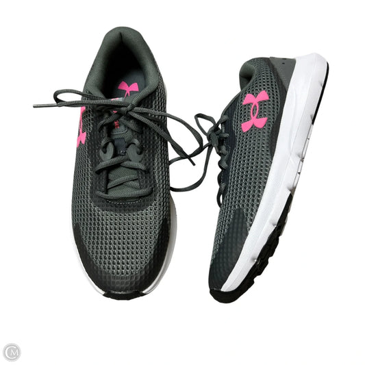 Shoes Sneakers By Under Armour In Grey & Pink, Size: 9