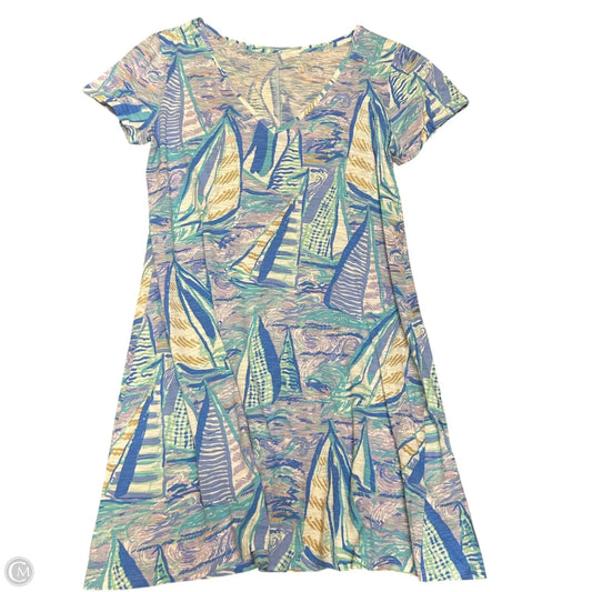 Dress Designer By Lilly Pulitzer In Blue & Tan, Size: L