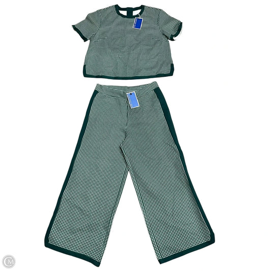 Pants Set 2pc By Addison Bay In Green & White, Size: M