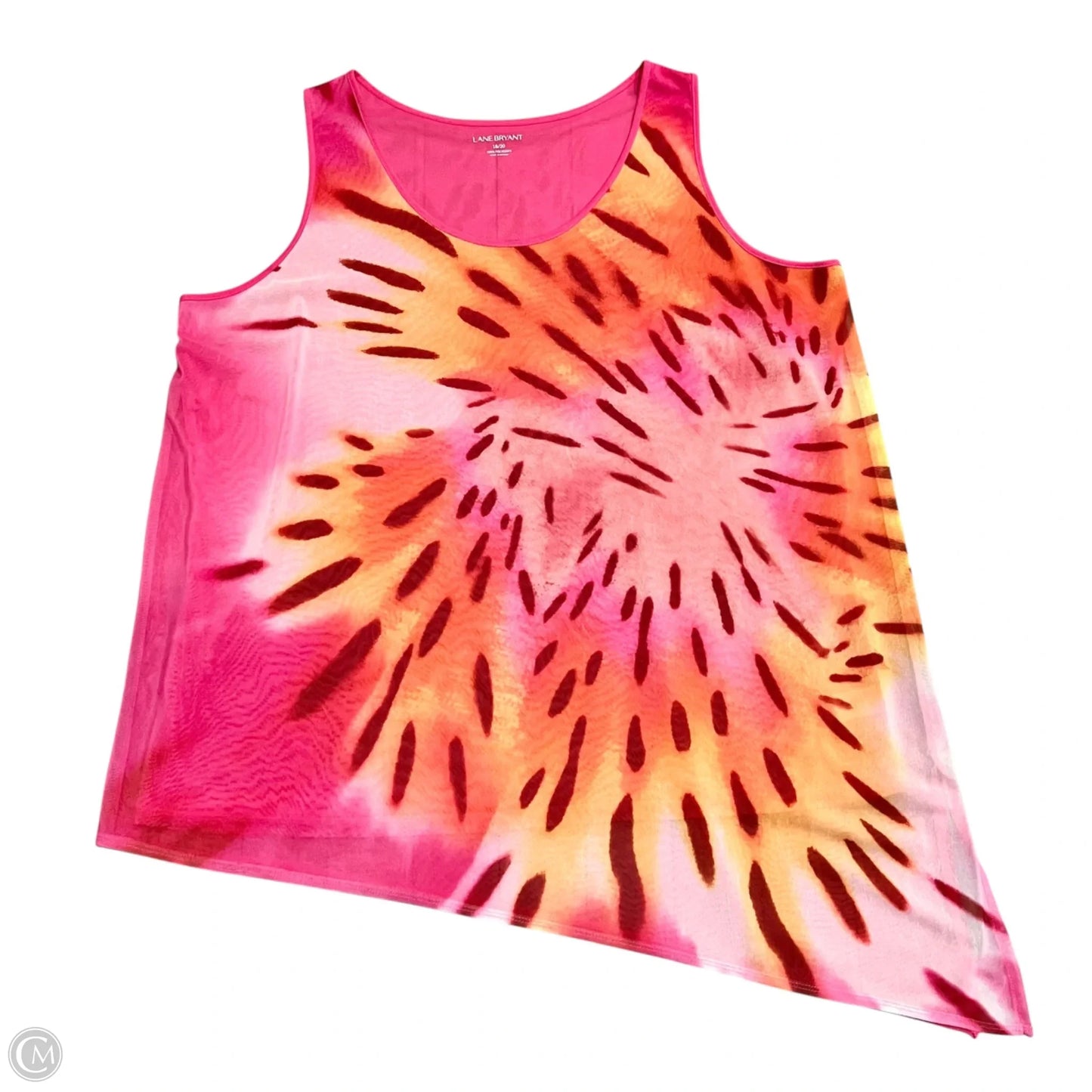 Top Sleeveless By Lane Bryant In Orange & Pink, Size: 1x