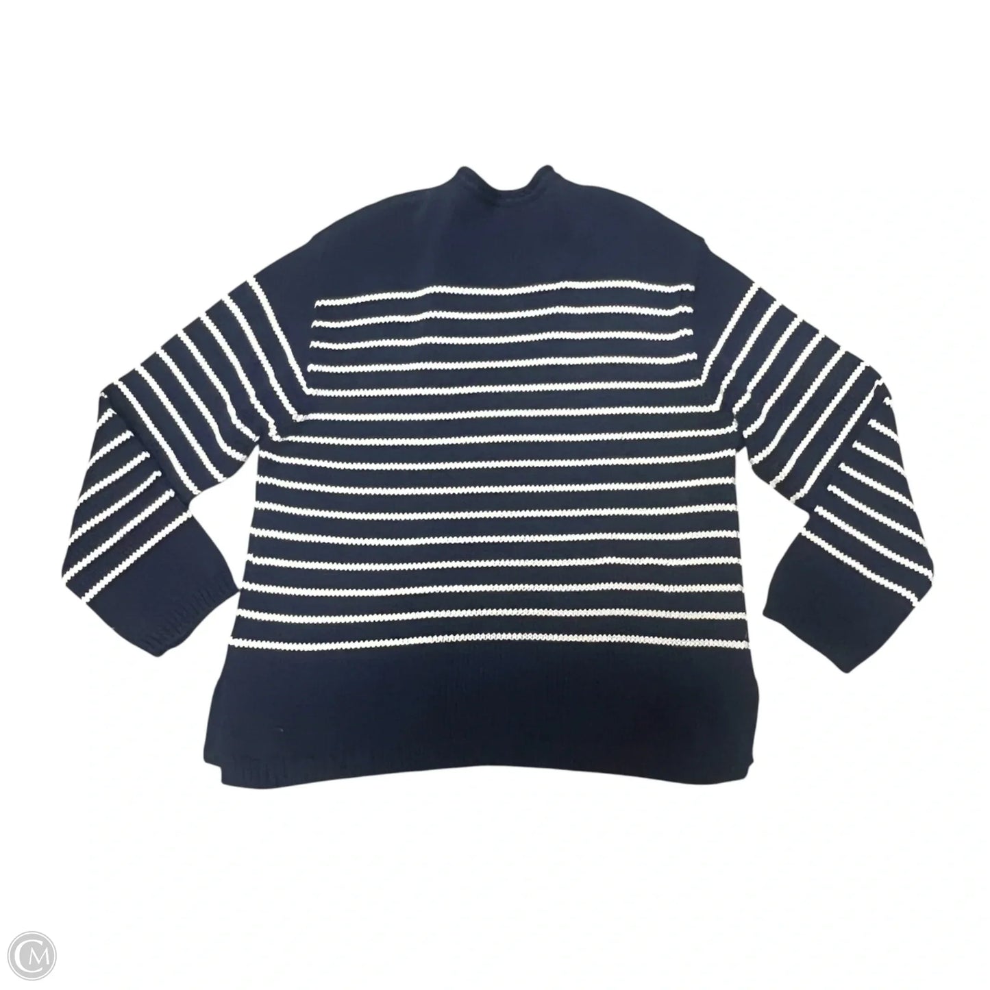 Sweater By J. Crew In Blue & White, Size: Xl