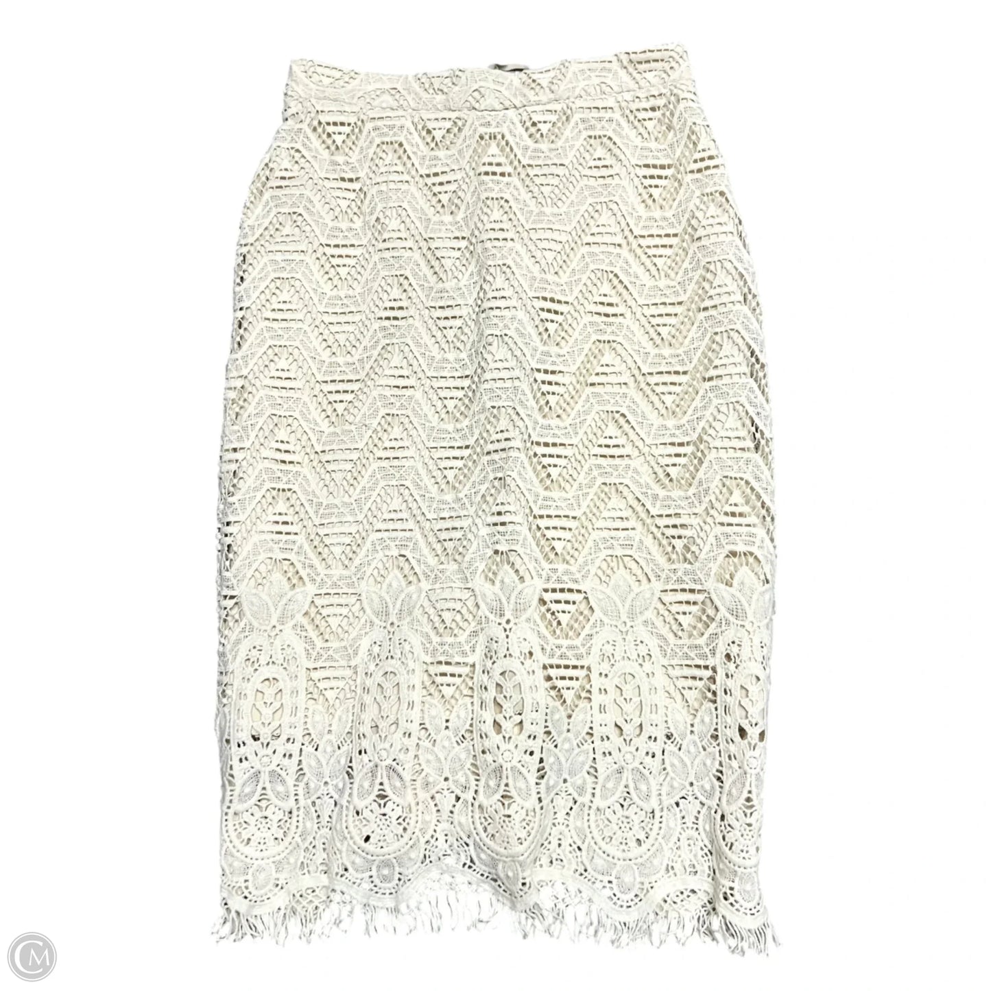 Skirt Midi By Maeve In Cream, Size: 2