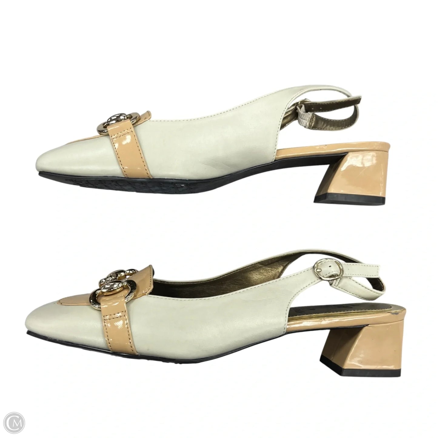 Shoes Heels Kitten By Hush Puppies In Beige, Size: 9