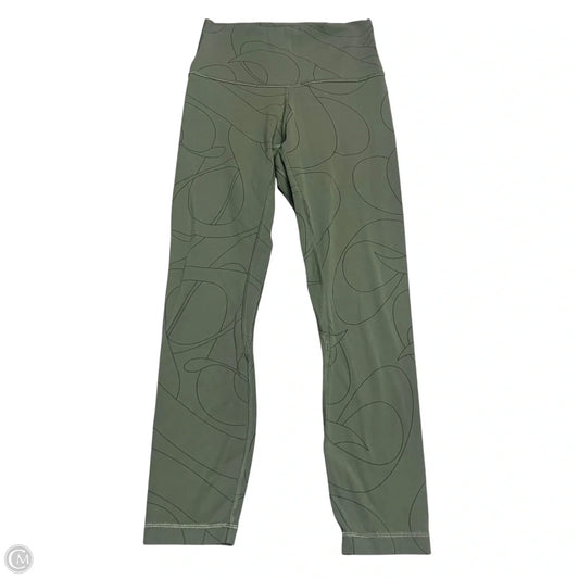 Athletic Leggings By Lululemon In Green, Size: 4