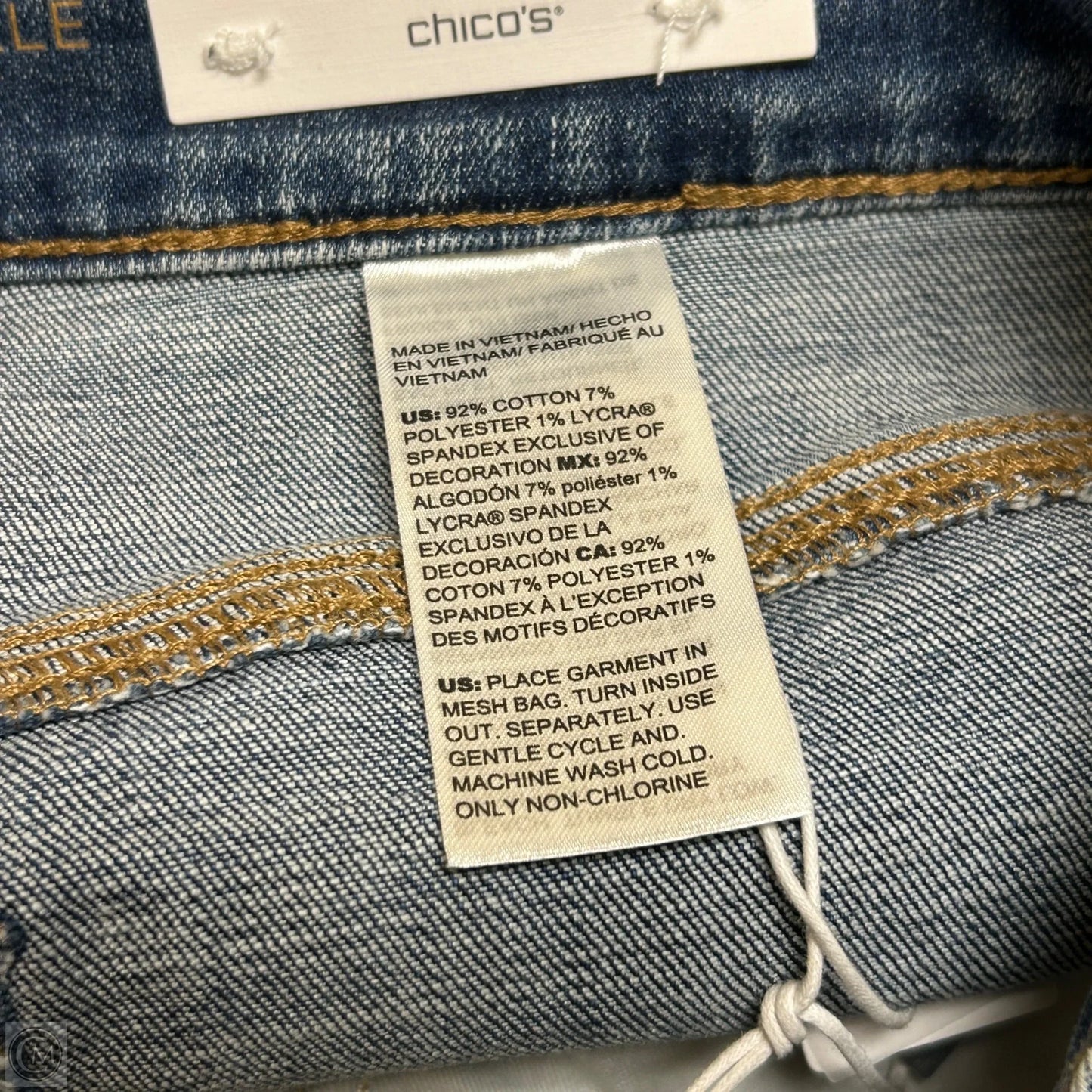 Jeans Straight By Chicos In Blue Denim, Size: 16